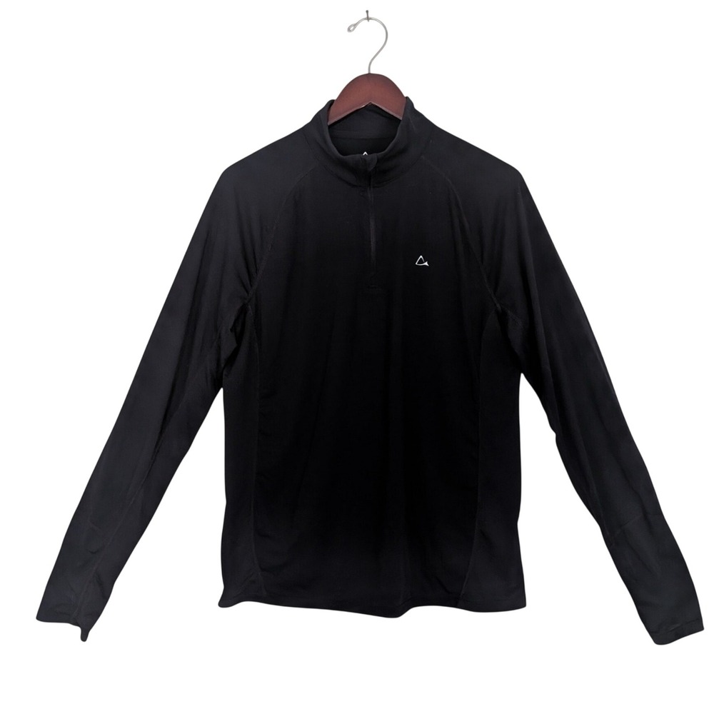 Paradox Mens Quarter Zip Performance Top Black Drirelease REPREVE Size M Active